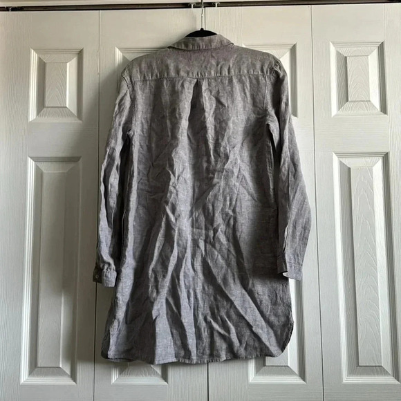 Artisan NY > Linen Gray Long Sleeve Tunic 💯 Linen Size Small - Picture 6 of 6